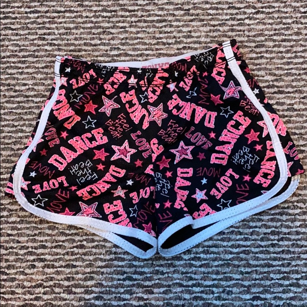 Justice Pink and Black Dance Shorts size 14 Kids
